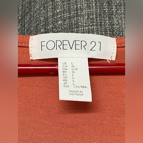 Forever 21 ‘Women's Rust Orange 3/4 Sleeve Pullover Shift Dress’ Large (L) - Picture 4 of 4